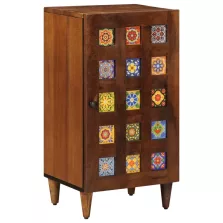   vidaXL Széf tárolóval ajtóval Dió 40 x 33 x 75 cm Tömör Mangófát