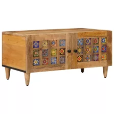   vidaXL Dohányzóasztal Természetes 80 x 50 x 40 cm Tömör Mangófát