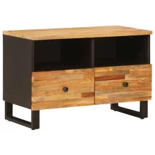   vidaXL TV szekrény tárolóval Barna 70 x 33,5 x 46 cm Tömör Mangófát