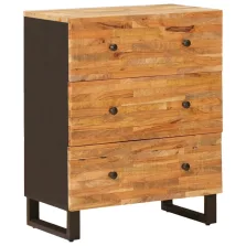   vidaXL Tároló Szekrény Barna 60 x 33,5 x 75 cm Tömör Mangófát