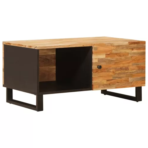 vidaXL Dohányzóasztal Barna 88 x 52 x 12 cm Tömör Mangófát