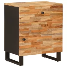   vidaXL Ágytároló szekrény fiókkal Barna 59 x 39 x 18 cm Tömör Mangófát