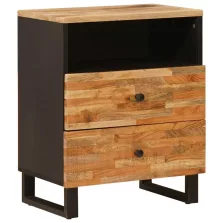   vidaXL Ágytároló szekrény Barna 58 x 36.5 x 21 cm Tömör Mangófát