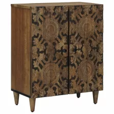   vidaXL Tároló Szekrény Barna 60 x 33,5 x 75 cm Tömör Mangófát