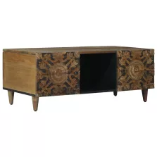   vidaXL Dohányzóasztal Barna 100 x 54 x 40 cm Tömör Mangófát