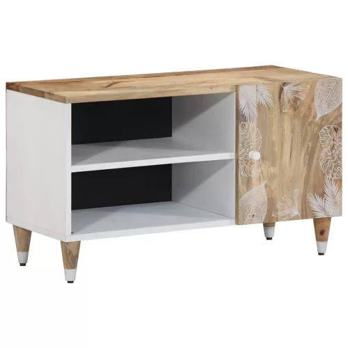 vidaXL tömör mangófa TV-szekrény 80x31,5x46 cm