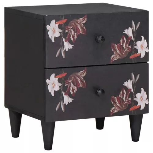 vidaXL Éjjeli asztal fiókkal Barna 40 x 33,5 x 46 cm Tömör Mangófát