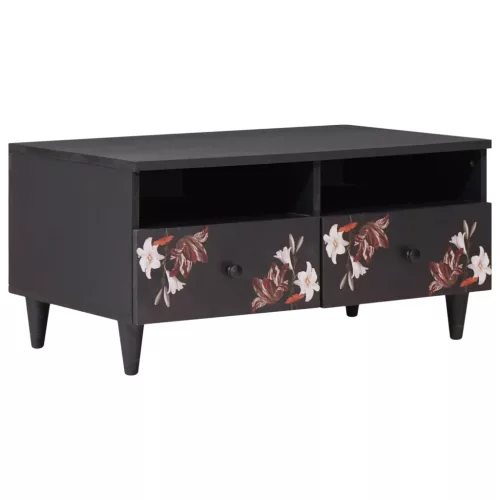 vidaXL Dohányzóasztal fiókkal Sokszínű 80 x 54 x 40 cm Tömör Mangófát