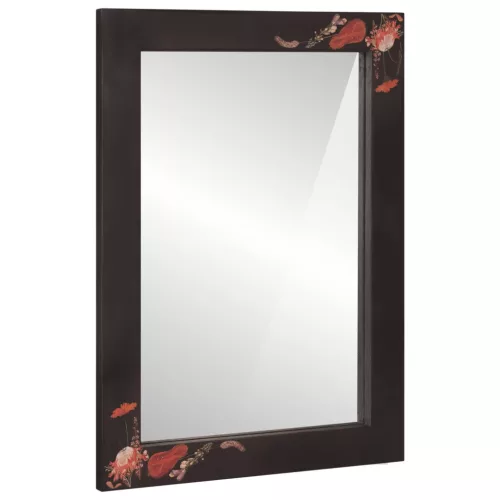 vidaXL Tükör Falra szerelhető tükörrel Sokszínű 70 x 50 x 3 cm Üveg