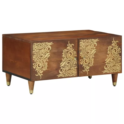 vidaXL Dohányzóasztal Méz barna 80 x 50 x 40 cm Tömör Mangófát