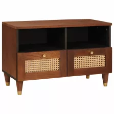   vidaXL TV szekrény fiókkal Barna 70 x 33,5 x 46 cm Tömör Mangófát