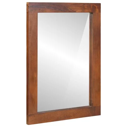 vidaXL Tükör Barna és Ezüst 50 x 2,5 x 70 cm Tömör Mangófa és Üveg