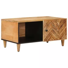   vidaXL Dohányzóasztal Barna 80 x 50 x 40 cm Tömör Mangófát