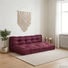   vidaXL Pallet Sofa Párna 2 pcs Bordó 120 x 80 x 38 cm Szövet