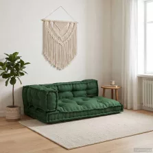  vidaXL Pallet Sofa Párna 3 pcs Zöld 120 x 80 x 38 cm Szövet