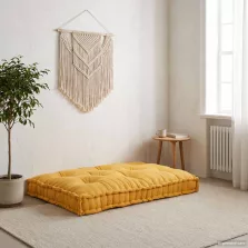 vidaXL Pallet Sofa Párna Sárga 120 x 80 x 12 cm Szövet