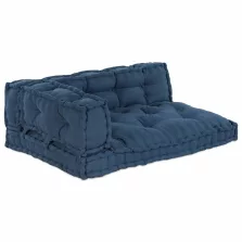   vidaXL Moduláris kanapé 3 pcs Indigó 120 x 80 x 38 cm szövet