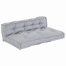 vidaXL Kanapé párna 2 pcs Szürke szövet