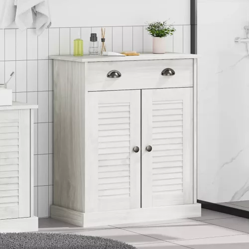 vidaXL Fürdőszoba Székény VIGO Fehér és Antik Fehér 68 x 34 x 80 cm