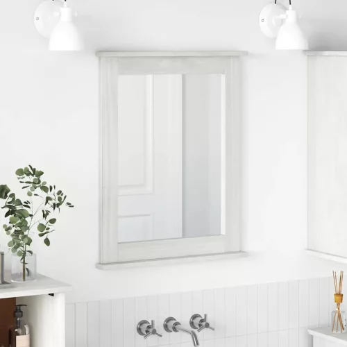 vidaXL Tükör tükörrel VIGO Antik fehér 55,5 x 5 x 70 cm Tömör fenyőfa