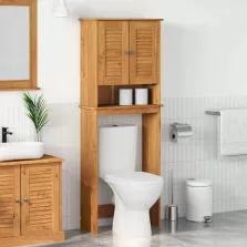   vidaXL WC Szekrény polcokkal VIGO Barna és Mézbarna 60 x 27 x 161 cm