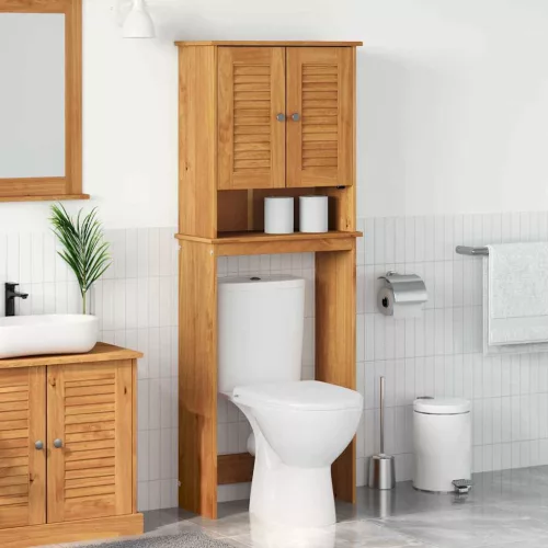 vidaXL WC Szekrény polcokkal VIGO Barna és Mézbarna 60 x 27 x 161 cm