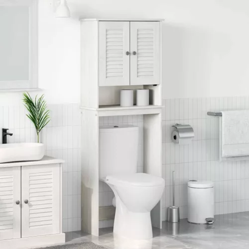 vidaXL WC Szekrény ajtóval VIGO Fehér és Antik Fehér 60 x 27 x 161 cm