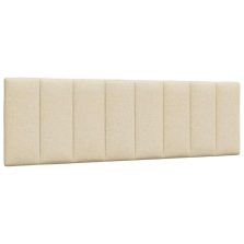 vidaXL krémszínű szövet fejtámla párna 160 cm