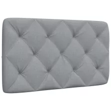 vidaXL világosszürke szövet fejtámla párna 90 cm