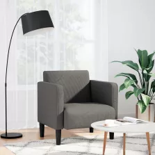   vidaXL világosszürke kordbársony szövet kanapészék karfás szék 54 cm