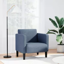   vidaXL kék kordbársony szövet kanapészék karfás szék 54 cm