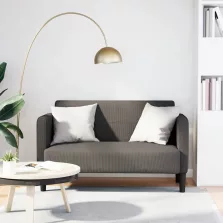   vidaXL világosszürke kordbársony szövet loveseat kanapé 109 cm