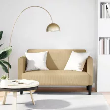   vidaXL szürke-zöld kordbársony szövet loveseat kanapé 109 cm