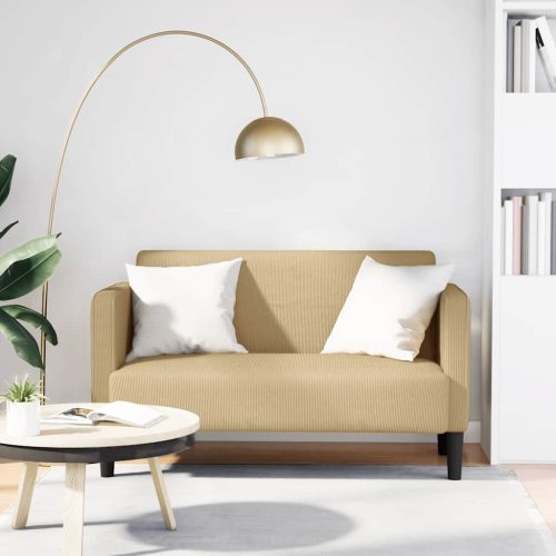 vidaXL világoszöld szürke kordbársony szövet loveseat kanapé 109 cm