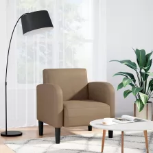 vidaXL kávészínű műbőr kanapé szék karfával 54 cm
