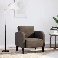 vidaXL sötétszürke műbőr kanapé szék karfával 54 cm