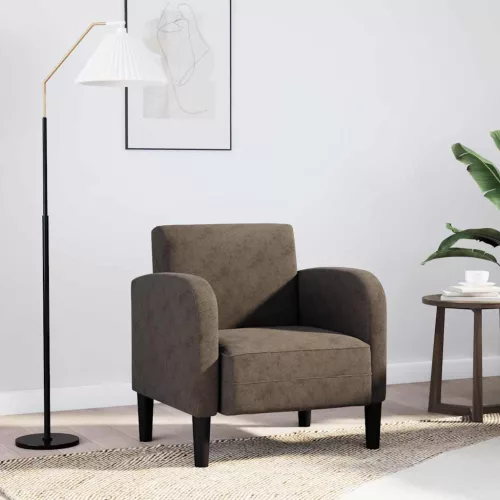 vidaXL sötétszürke műbőr kanapé szék karfával 54 cm