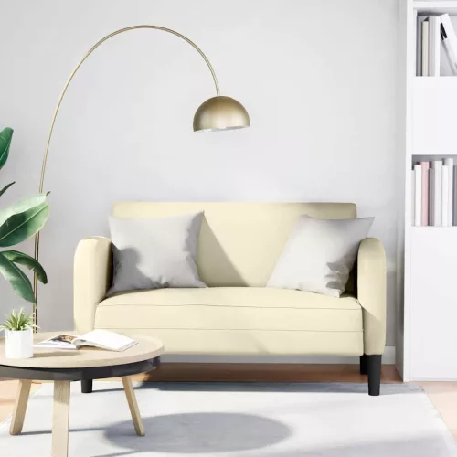 vidaXL krém műbőr loveseat kanapé 110 cm