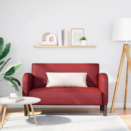 vidaXL bordó műbőr loveseat kanapé 110 cm