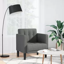  vidaXL sötétszürke szövet kanapészék karfás szék 53 cm