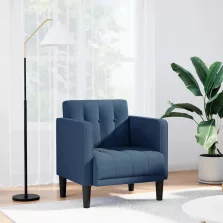 vidaXL kék szövet kanapészék karfás szék 53 cm
