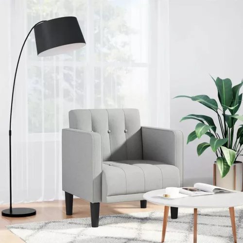 vidaXL felhőszürke szövet kanapészék karfás szék 53 cm