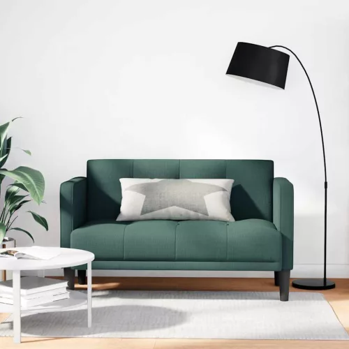 vidaXL sötétzöld szövet loveseat kanapé 111 cm