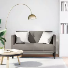 vidaXL tópszínű szövet loveseat kanapé 111 cm