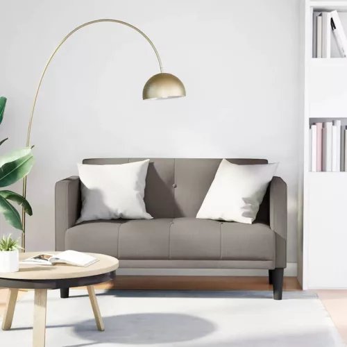 vidaXL tópszínű szövet loveseat kanapé 111 cm