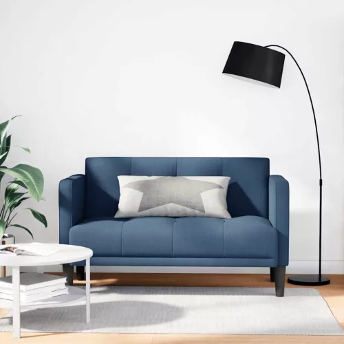 vidaXL kék szövet loveseat kanapé 111 cm