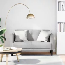 vidaXL felhőszürke szövet loveseat kanapé 111 cm