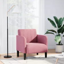 vidaXL rózsaszín bársony kanapészék karfás szék 54 cm