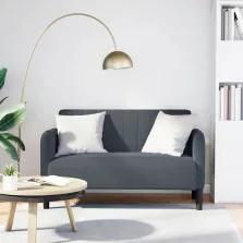 vidaXL sötétszürke bársony loveseat kanapé 109 cm