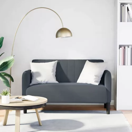 vidaXL sötétszürke bársony loveseat kanapé 109 cm